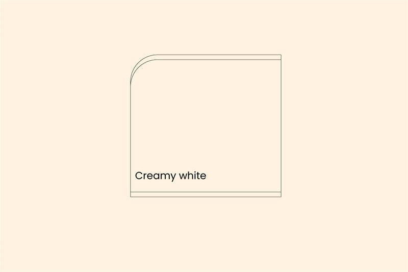 creamy white color